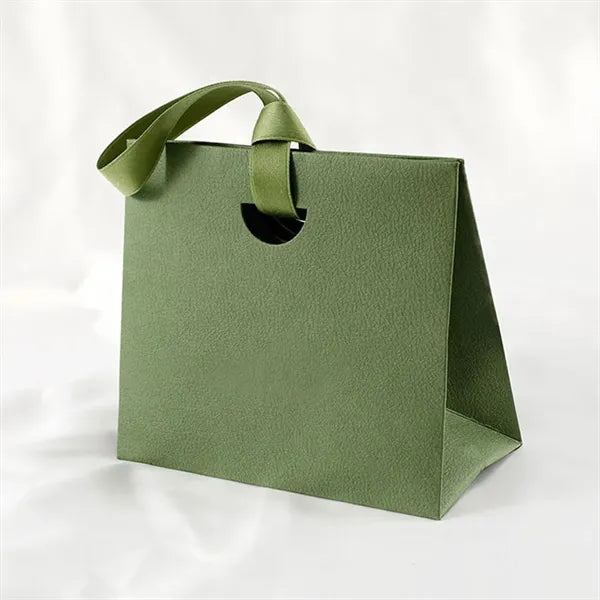 Thick Texture Gift Tote with Ribbon Handles