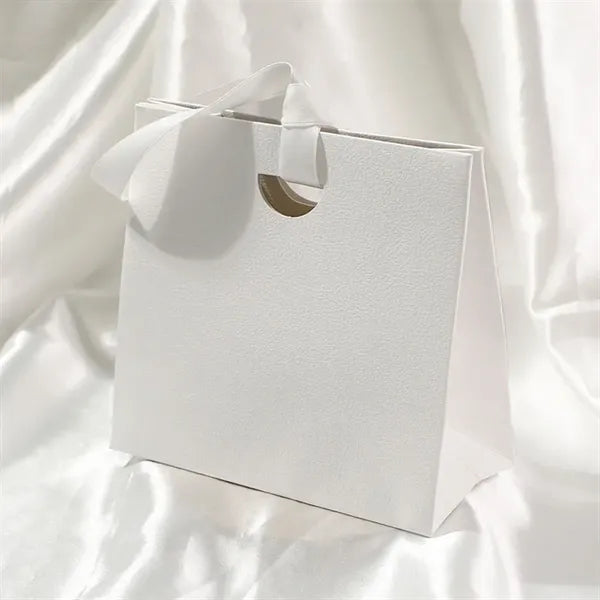 Thick Texture Gift Tote with Ribbon Handles