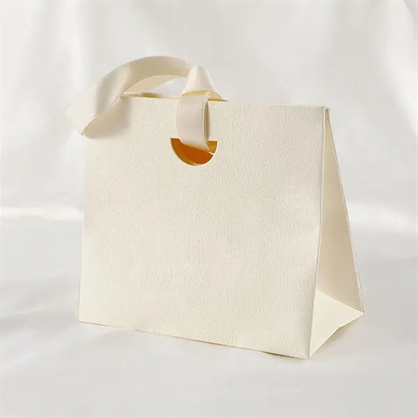 Thick Texture Gift Tote with Ribbon Handles
