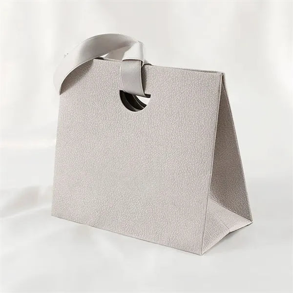Thick Texture Gift Tote with Ribbon Handles