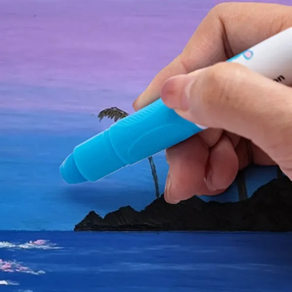 6-Color Water-Based Non-Toxic Easy Wash-Off Twist-up Crayons