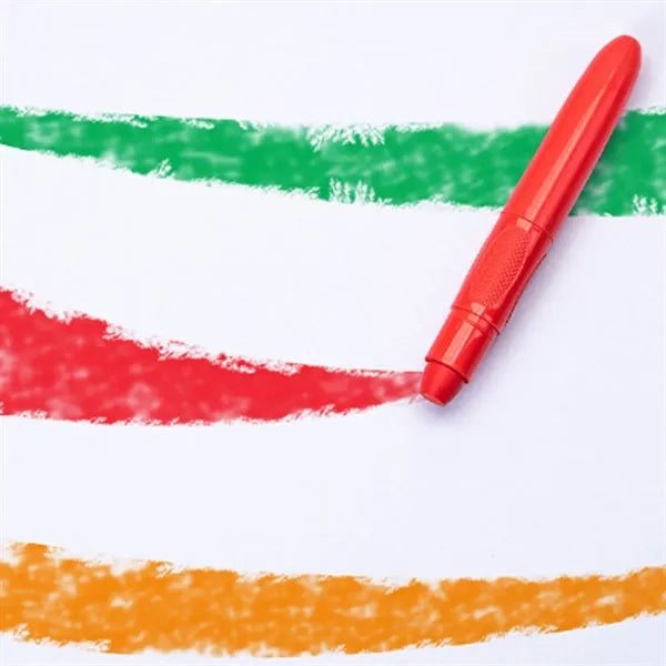 6-Color Water-Based Non-Toxic Easy Wash-Off Twist-up Crayons