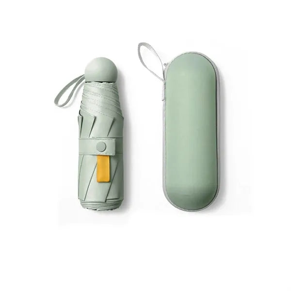 Mini Folding Compact Umbrella With Case