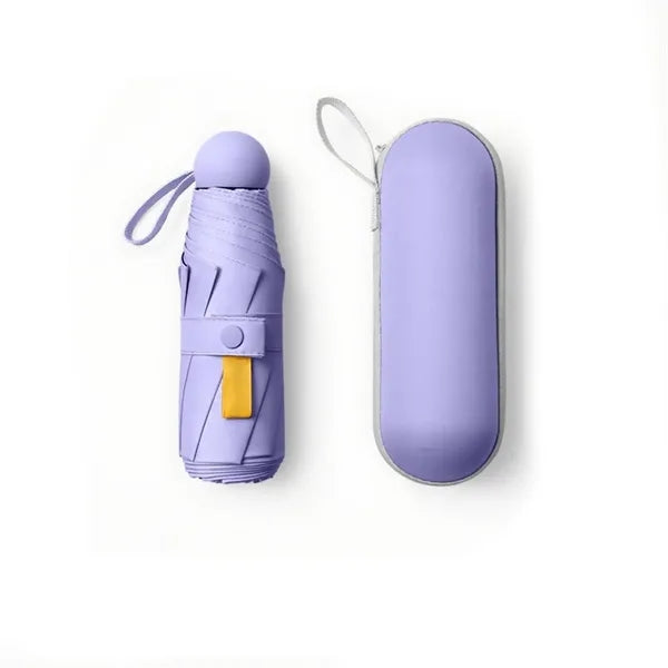 Mini Folding Compact Umbrella With Case