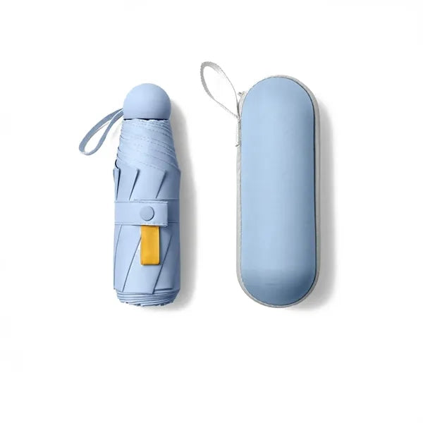Mini Folding Compact Umbrella With Case