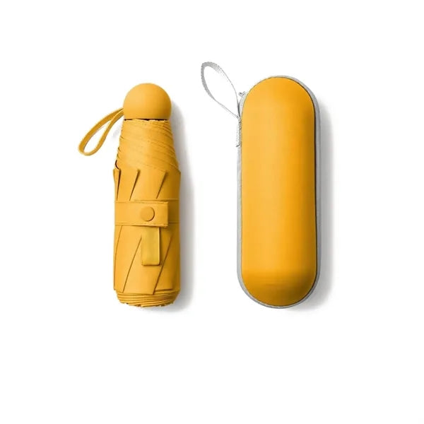 Mini Folding Compact Umbrella With Case