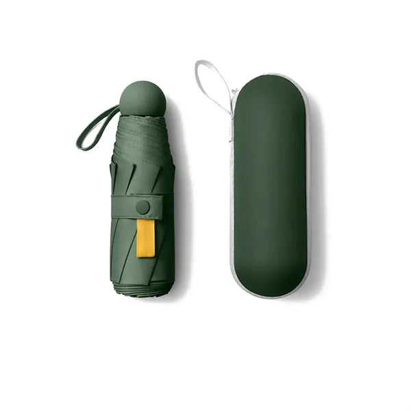 Mini Folding Compact Umbrella With Case