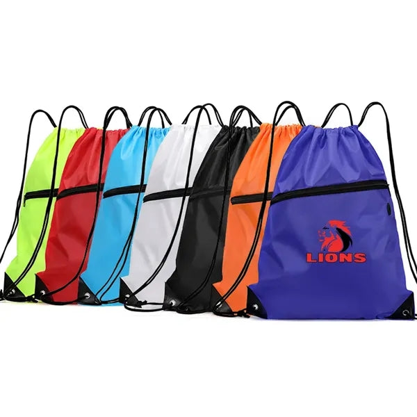 DrawString Back Sack with Zipper Pocket For Gym ,Sport,Trip