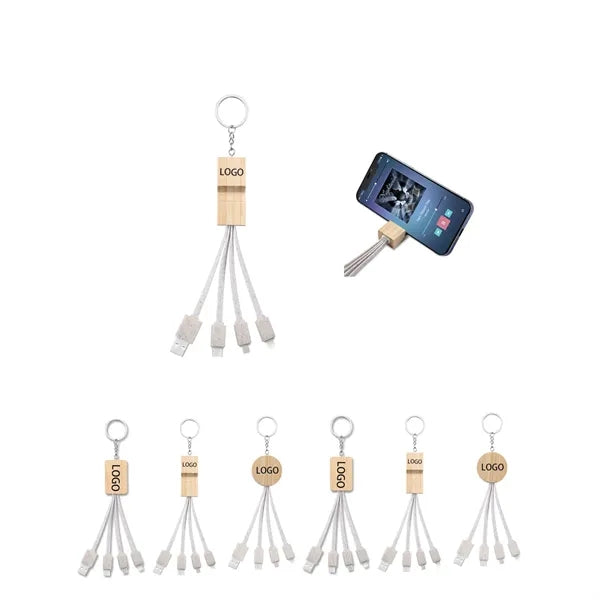 4 in 1 Charging Cable w/Keychain