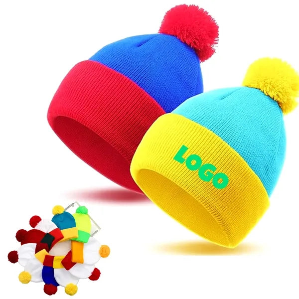 Knit Pom Beanie Hat