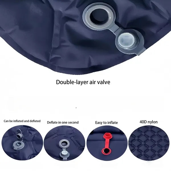 Camping Air Mattress Built In Foot Pump Outdoor Sleeping Pad