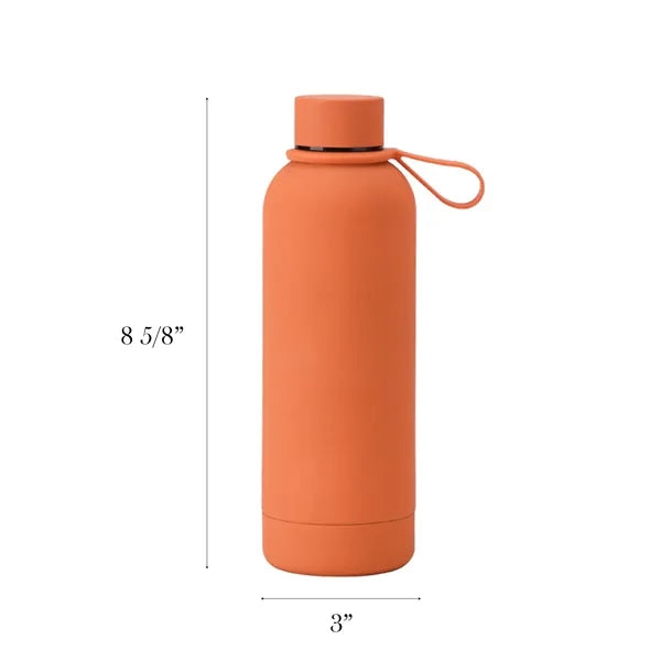 Rubber-Coated Stainless Insulated Bottle with Strap