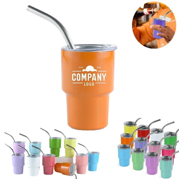2Oz Mini Tumbler Shot Glass With Lid