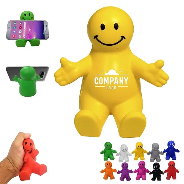 Happy Dude Phone Holder & Squeezable Stress Reliever
