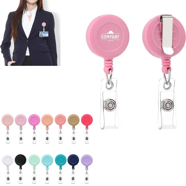 Badge Reel With Belt Clip