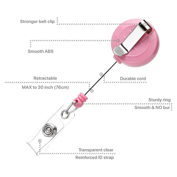 Badge Reel With Belt Clip