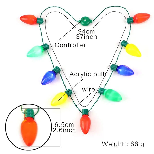 Christmas Necklace LED Light