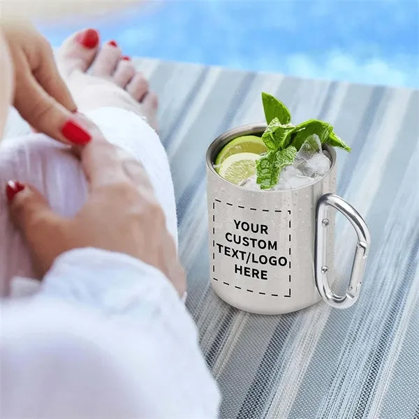 Double Wall Stainless Steel Cup with Carabiner Handle