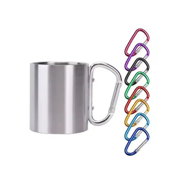 Double Wall Stainless Steel Cup with Carabiner Handle