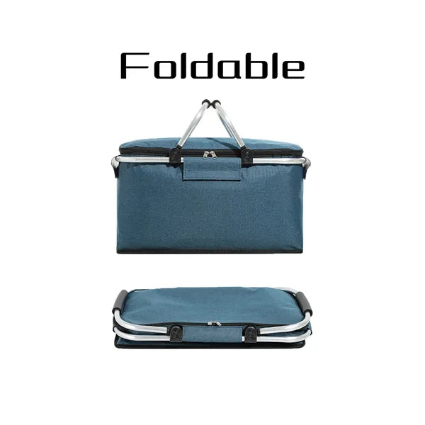 Foldable Oxford Cloth Thickened Insulated Picnic Bag