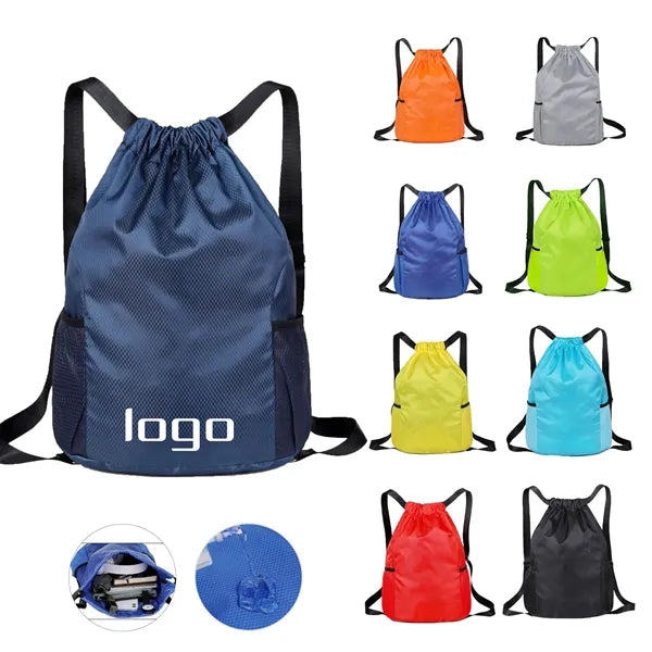 Water-repellent Drawstring Backpack