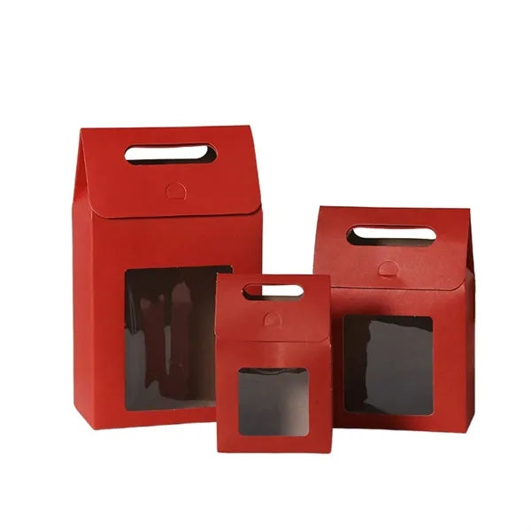Minimalist Kraft Tote Gift Box with Transparent Window