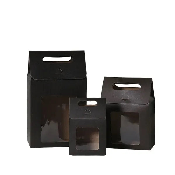 Minimalist Kraft Tote Gift Box with Transparent Window