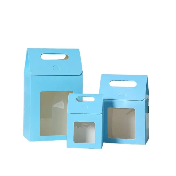 Minimalist Kraft Tote Gift Box with Transparent Window
