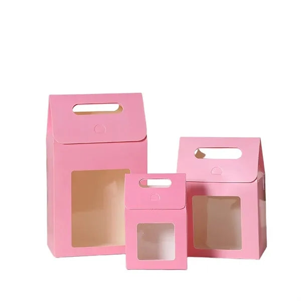 Minimalist Kraft Tote Gift Box with Transparent Window