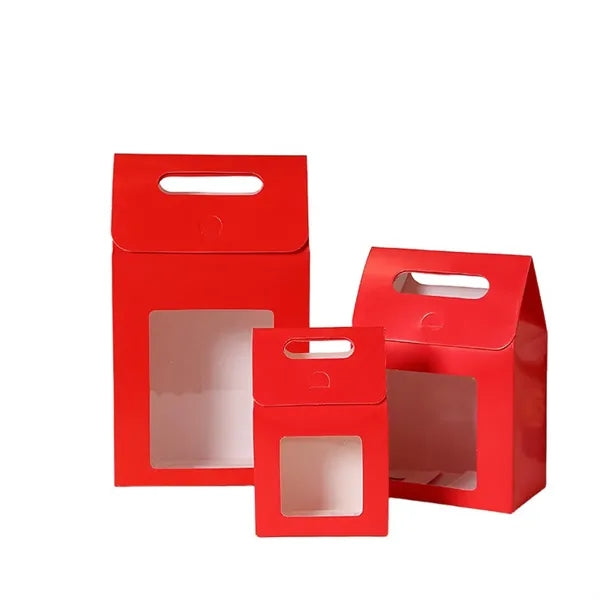 Minimalist Kraft Tote Gift Box with Transparent Window