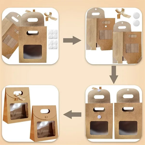 Kraft Paper Bowknot Gift Bag