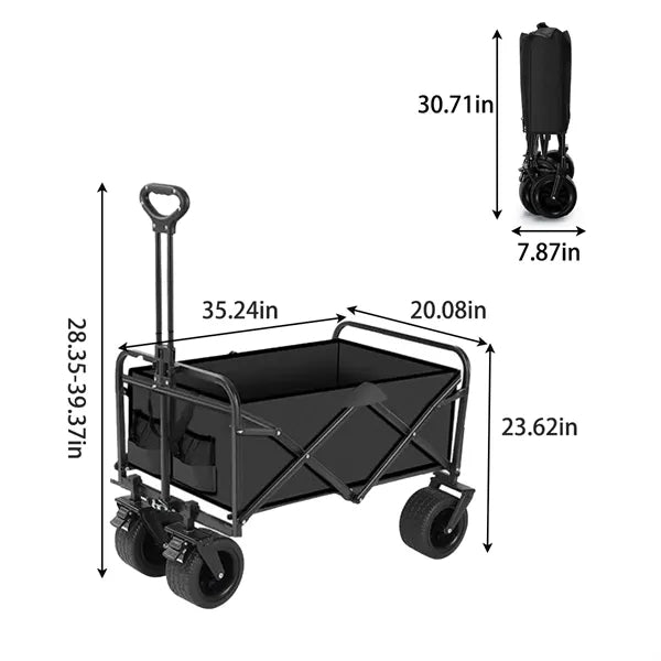 Large Capacity Collapsible Foldable Wagon Cart