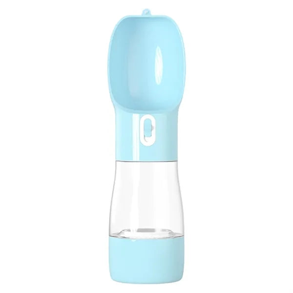 Portable Outdoor Pet Water Bottle With A Feeding Bowl