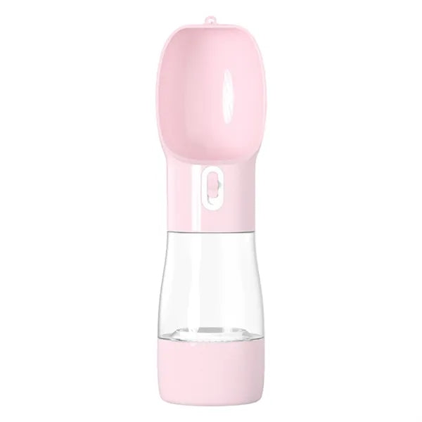 Portable Outdoor Pet Water Bottle With A Feeding Bowl