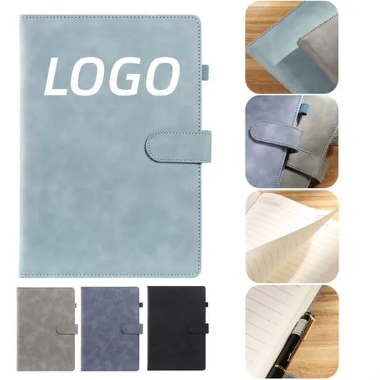 A5 Leather Magnetic Closure Notebook