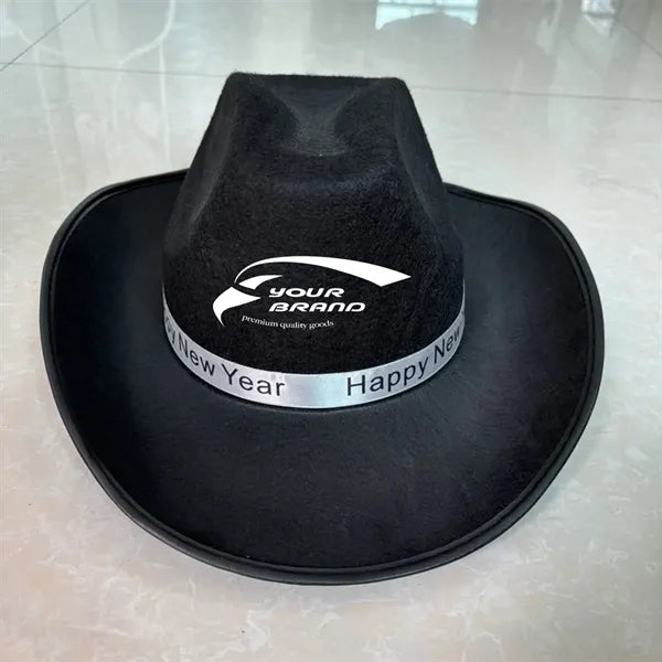 Vintage Western Brim Roll Up Cowboy Hat With Band