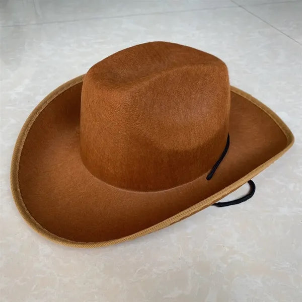 Vintage Western Brim Roll Up Cowboy Hat With Band