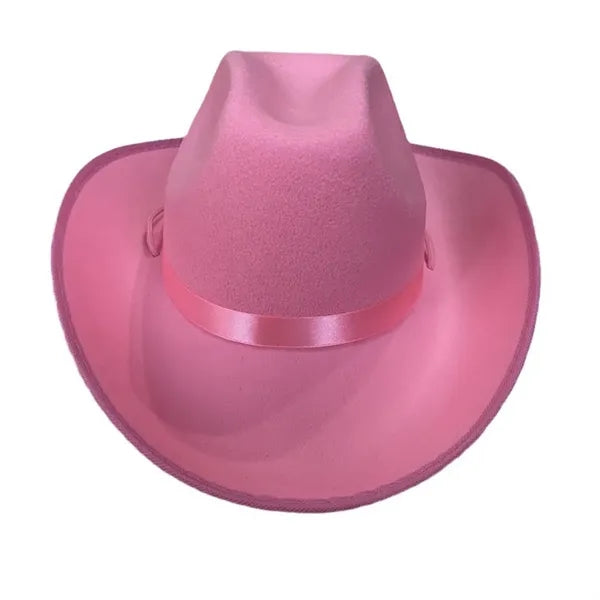 Vintage Western Brim Roll Up Cowboy Hat With Band