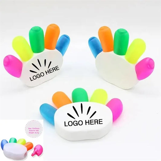 5-In-1 Hand Shape Watercolor Highlighter Pens