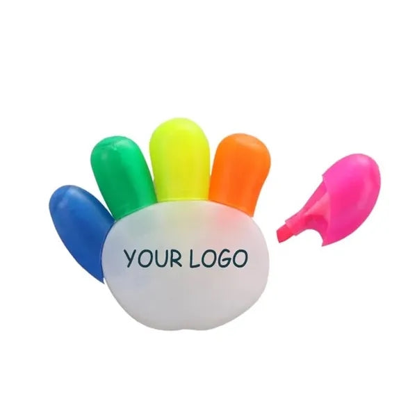5-In-1 Hand Shape Watercolor Highlighter Pens