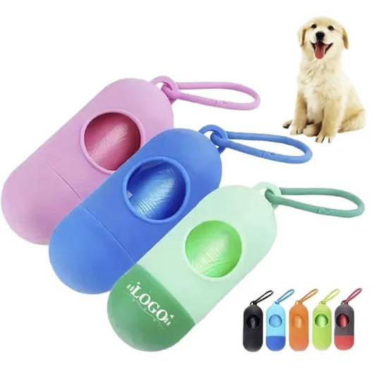 Plastic Capsule Dog Poop Bag Dispenser with 15 Bags