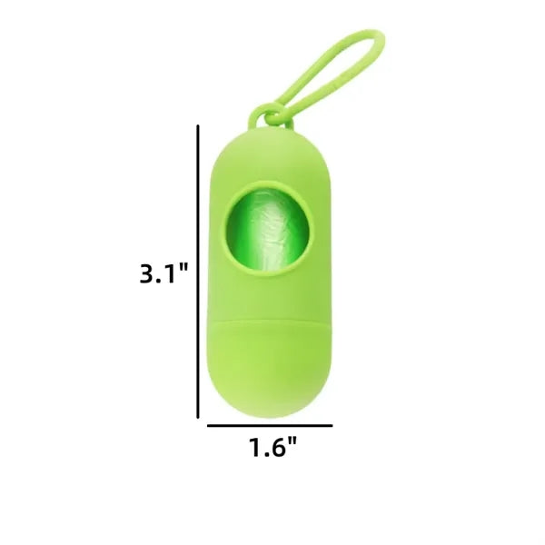 Plastic Capsule Dog Poop Bag Dispenser with 15 Bags