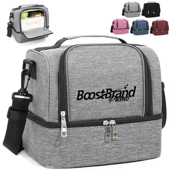 20L Insulated Dual Compartment Lunch Bag with Shoulder Strap