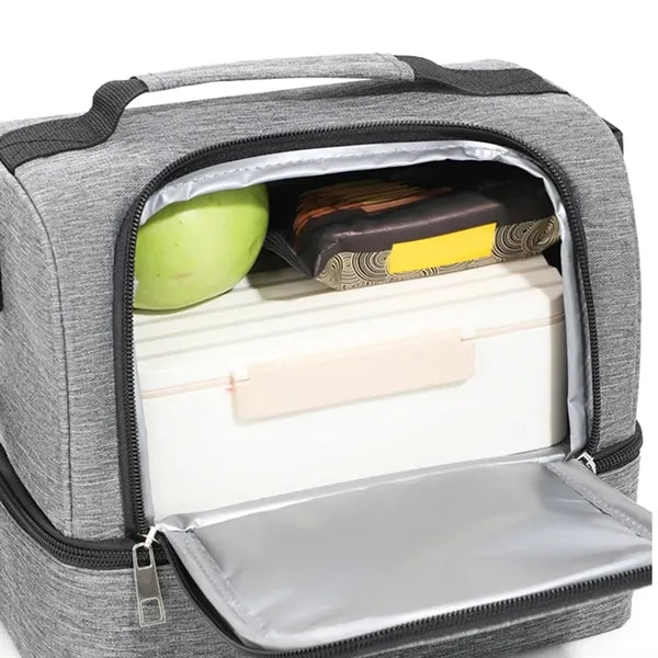 20L Insulated Dual Compartment Lunch Bag with Shoulder Strap