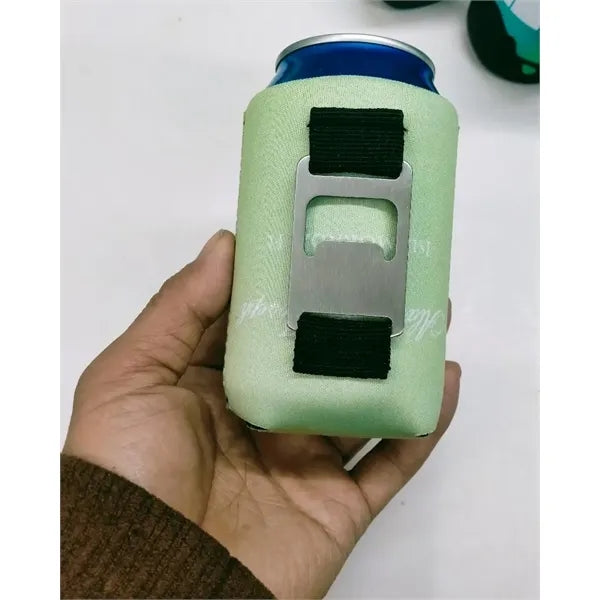 Cup Sleeve with built-in Bottle Opener on Back