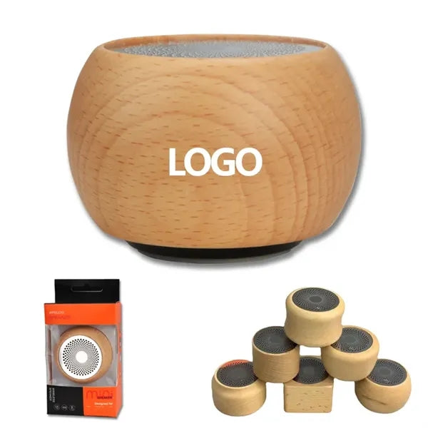Mini Wooden Bluetooth Speaker with Custom Logo
