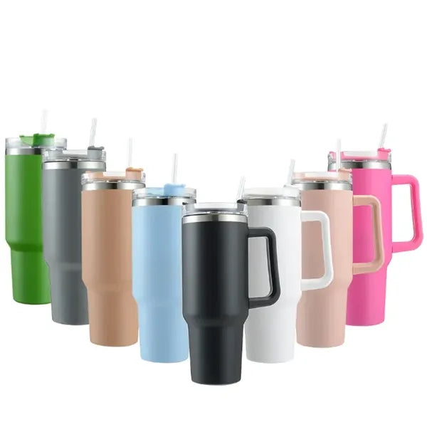 30oz Stainless Steel Tumbler with Straw