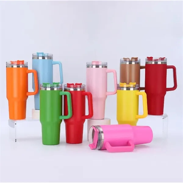 30oz Stainless Steel Tumbler with Straw