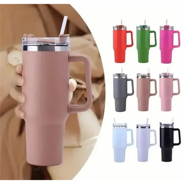 30oz Stainless Steel Tumbler with Straw