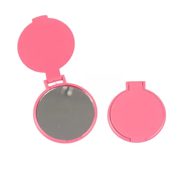 Plastic Foldable Round Flip Mini Makeup Mirror